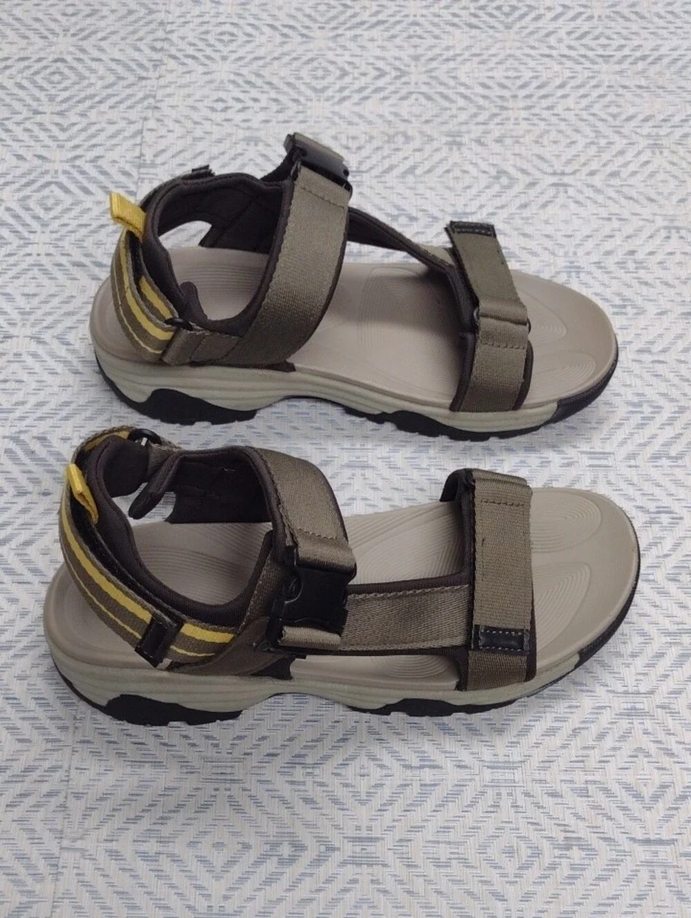 Ozark Trail Olive Green and Yellow Men's Outdoor Sandals